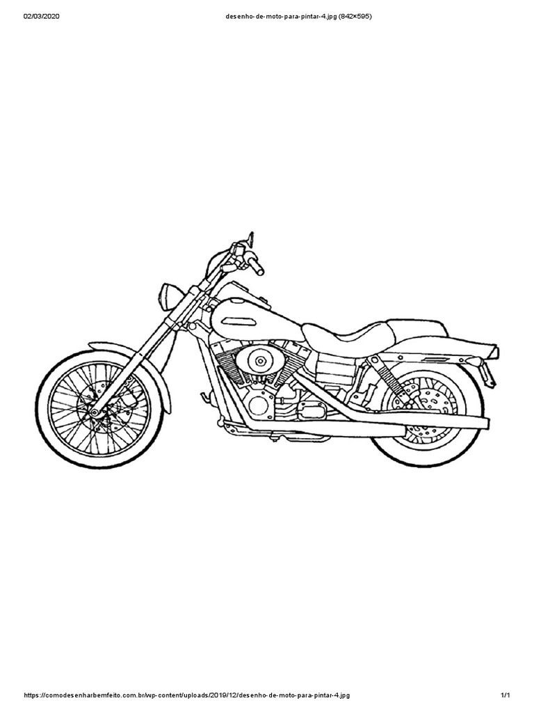 Desenho de Moto para Pintar 4